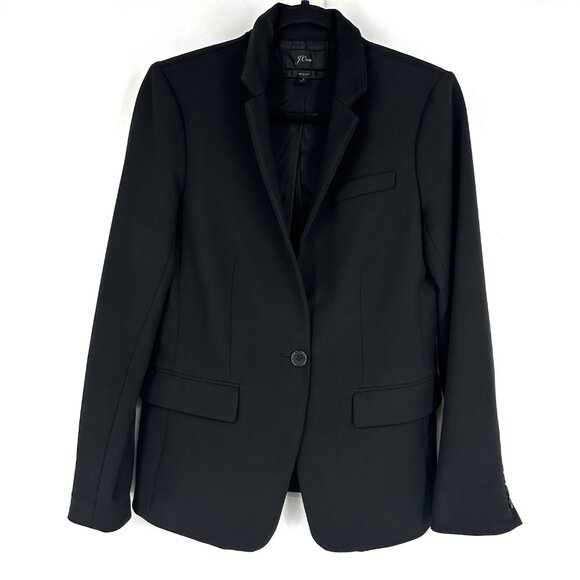 J.Crew Women's‎ Regent Single Button Blazer Four Season Stretch Black Size 4 - Picture 3 of 11